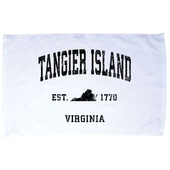 Tangier Island Virginia Va Vintage Athletic Sports Microfiber Hand Towel