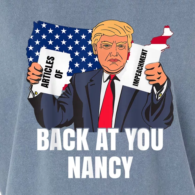 Trump Impeachment Victory Not Guilty Back At You Nancy Meme Garment-Dyed Women's Muscle Tee