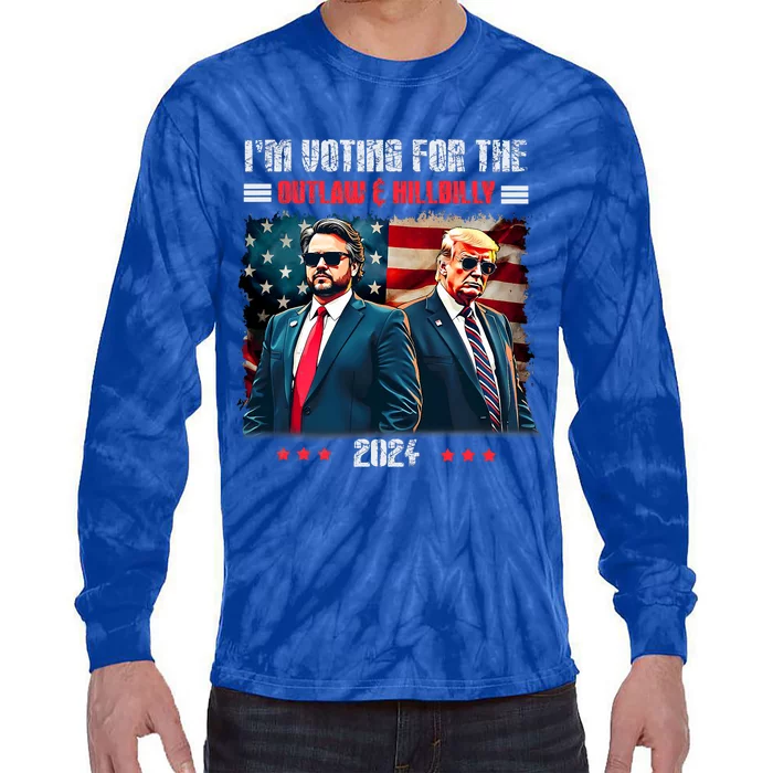 Trump IM Voting For The Outlaw And Hillbilly Trump Vance Tie-Dye Long Sleeve Shirt