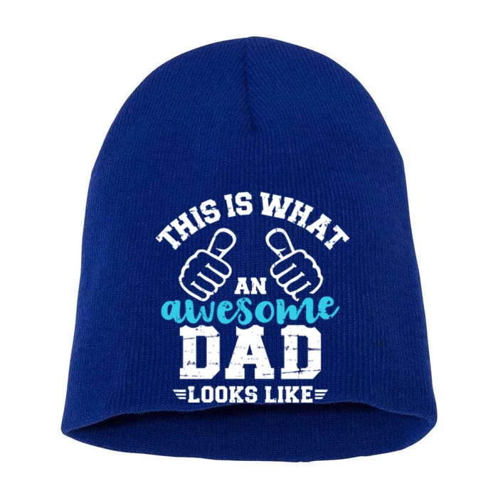 This Is What A Cool Dad Looks Like Great Gift Short Acrylic Beanie