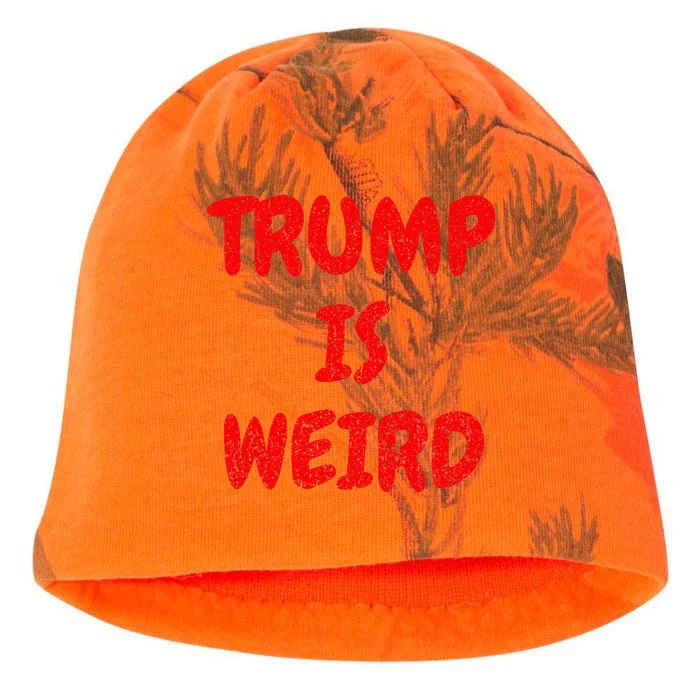 Trump Is Weird Funny Kati - Camo Knit Beanie