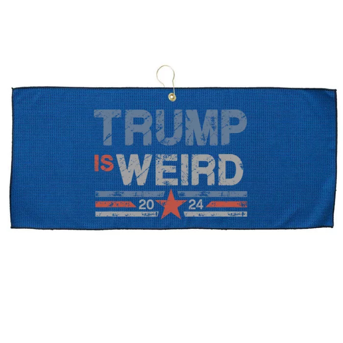 Trump Is Weird Large Microfiber Waffle Golf Towel