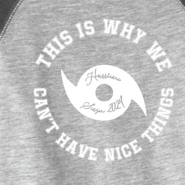 This Is Why We Can’T Have A Nice Things Hurricane Season 2024 Toddler Fine Jersey T-Shirt