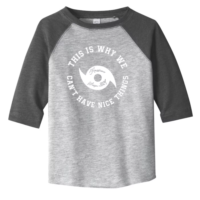 This Is Why We Can’T Have A Nice Things Hurricane Season 2024 Toddler Fine Jersey T-Shirt