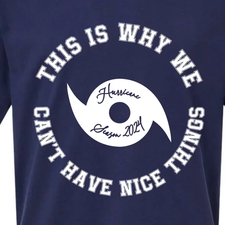 This Is Why We Can’T Have A Nice Things Hurricane Season 2024 Sueded Cloud Jersey T-Shirt