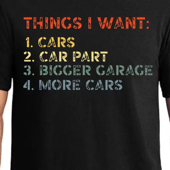 Things I Want In My Life Car Garage Pajama Set