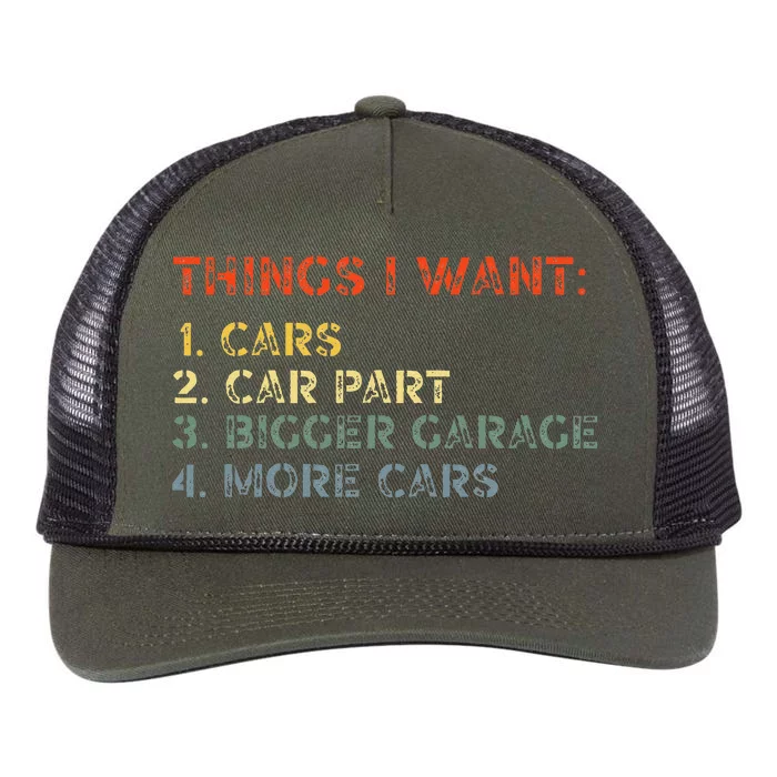 Things I Want In My Life Car Garage Retro Rope Trucker Hat Cap