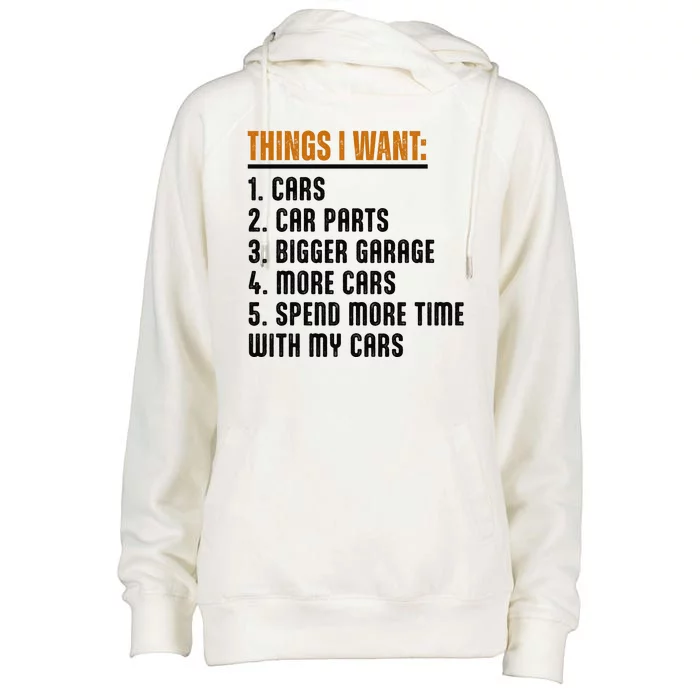 Things I Want In My Life Cars More Cars Car Womens Funnel Neck Pullover Hood