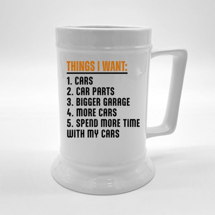 Things I Want In My Life Cars More Cars Car Front & Back Beer Stein