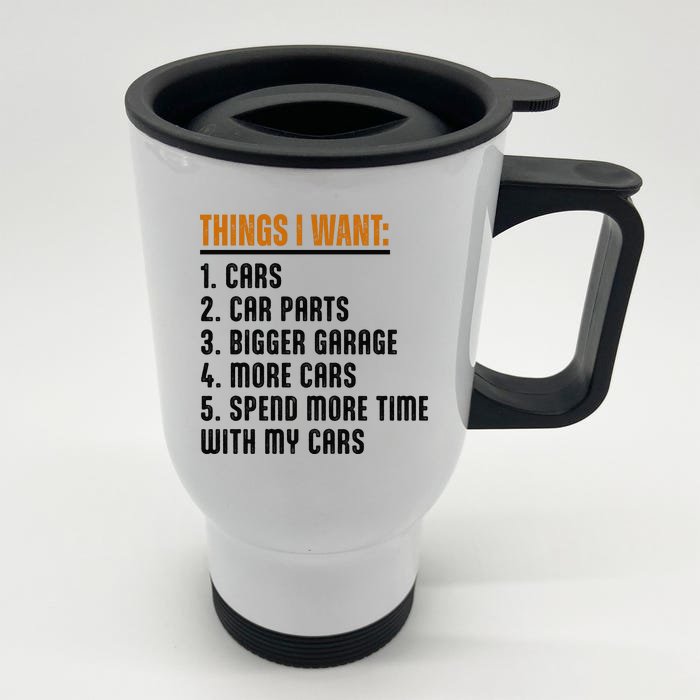 Things I Want In My Life Cars More Cars Car Front & Back Stainless Steel Travel Mug