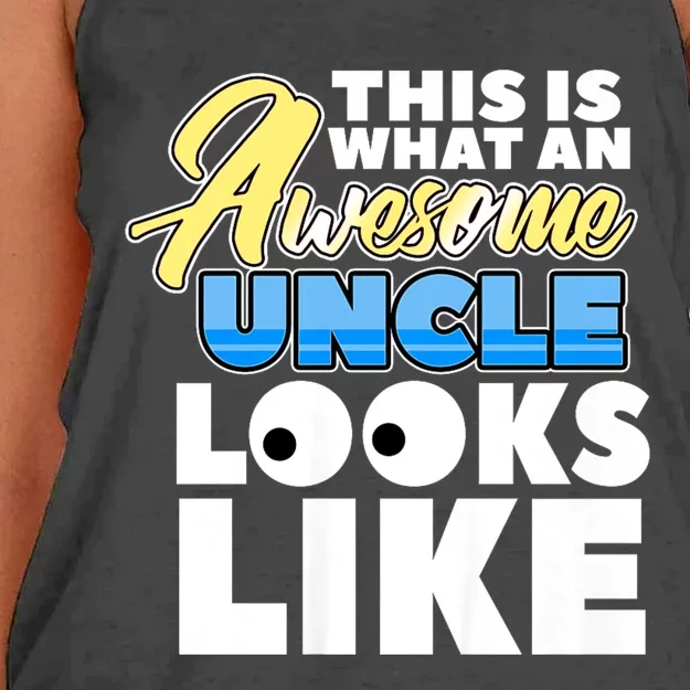 This Is What Am Awesome Uncle Looks Like Women's Knotted Racerback Tank