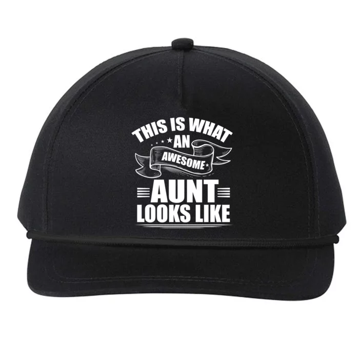 This Is What An Awesome Aunt Looks Like Auntie Niece Aunt Gift Snapback Five-Panel Rope Hat