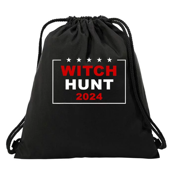 Trump Indictment Witch Hunt 2024 – Funny Quote Drawstring Bag