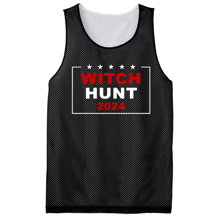 Trump Indictment Witch Hunt 2024 – Funny Quote Mesh Reversible Basketball Jersey Tank