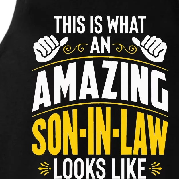 This Is What An Amazing Soninlaw Looks Like Funny Ladies Tri-Blend Wicking Tank