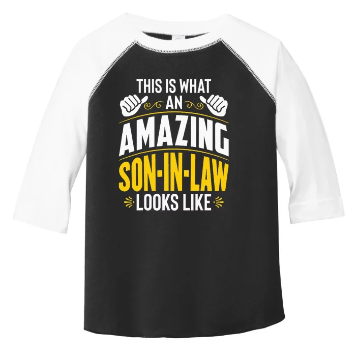 This Is What An Amazing Soninlaw Looks Like Funny Toddler Fine Jersey T-Shirt