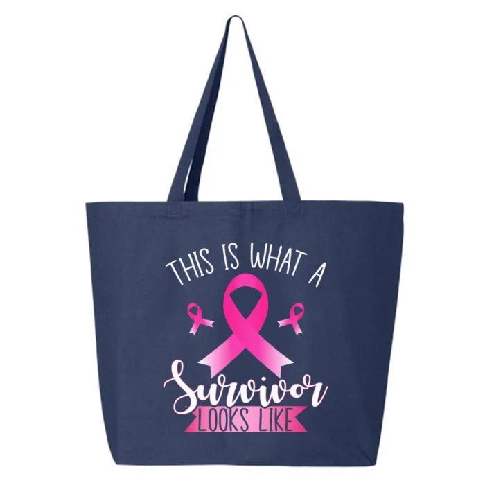 This Is What A Survivor Looks Like Pink Breast Cancer Month 25L Jumbo Tote