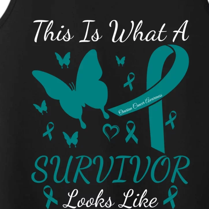 This Is What A Survivor Looks Like Ovarian Cancer Awareness Gift Performance Tank