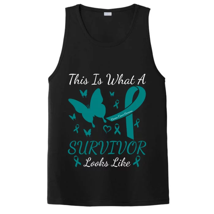 This Is What A Survivor Looks Like Ovarian Cancer Awareness Gift Performance Tank