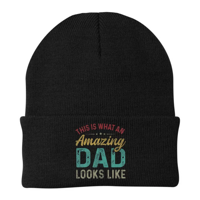 This Is What An Amazing Dad Looks Like Father's Day Knit Cap Winter Beanie