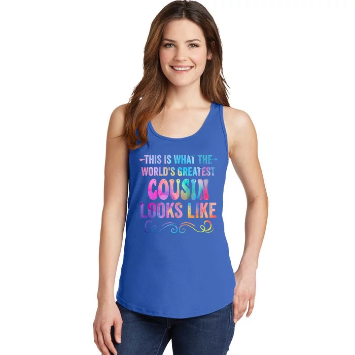 This Is What WorldS Greatest Cousin Looks Like MotherS Day Gift Ladies Essential Tank