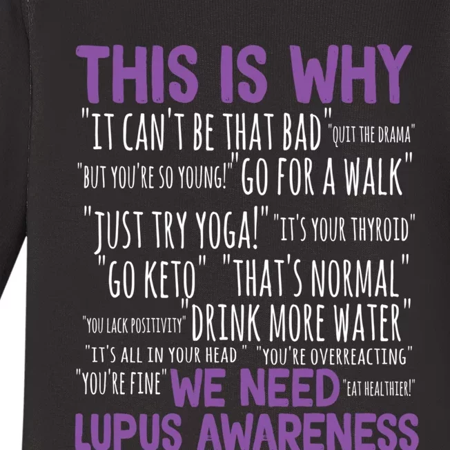 This Is Why We Need Lupus Awareness Baby Long Sleeve Bodysuit