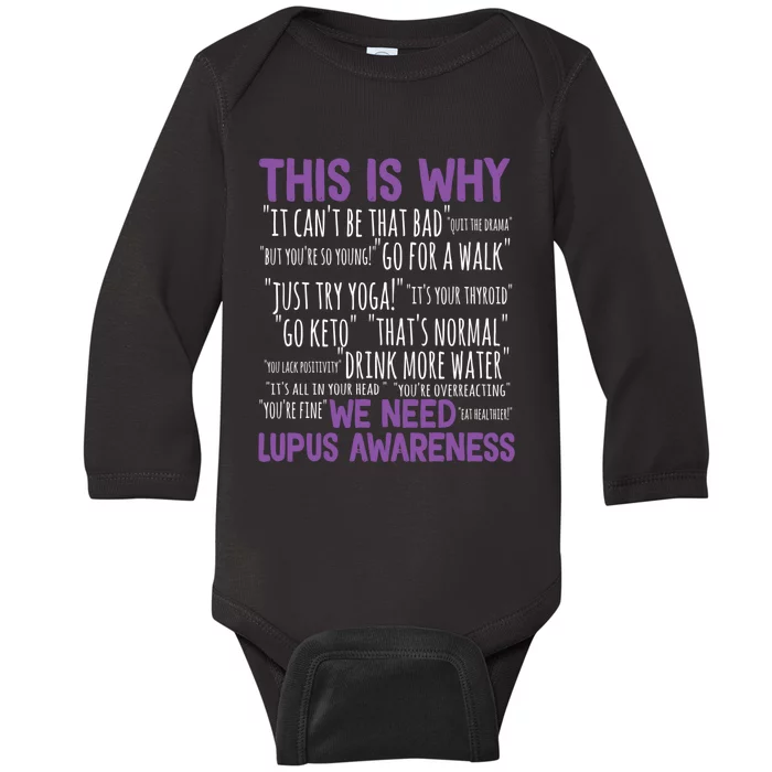 This Is Why We Need Lupus Awareness Baby Long Sleeve Bodysuit