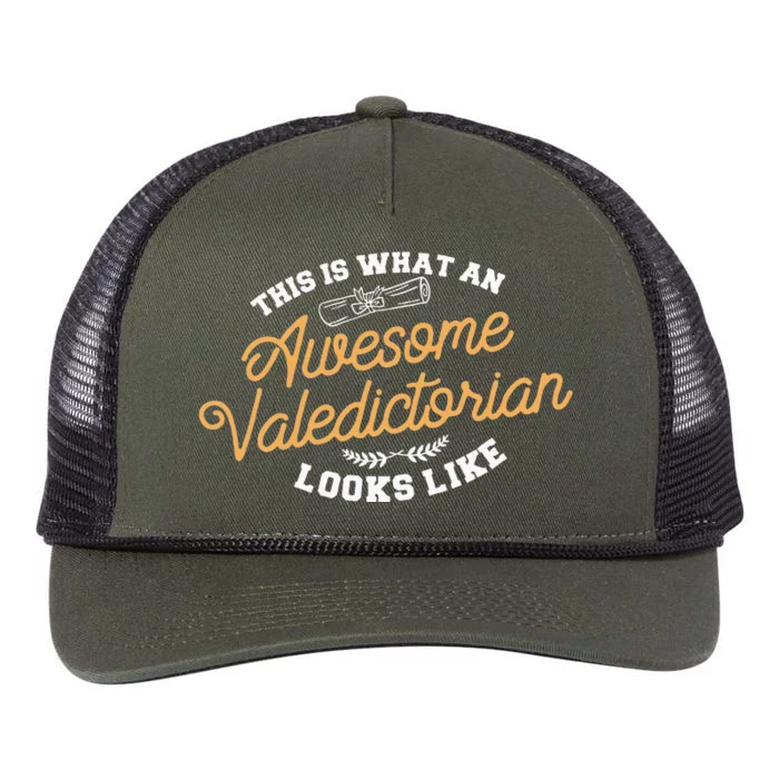 This Is What An Awesome Valedictorian Looks Like Graduation Retro Rope Trucker Hat Cap