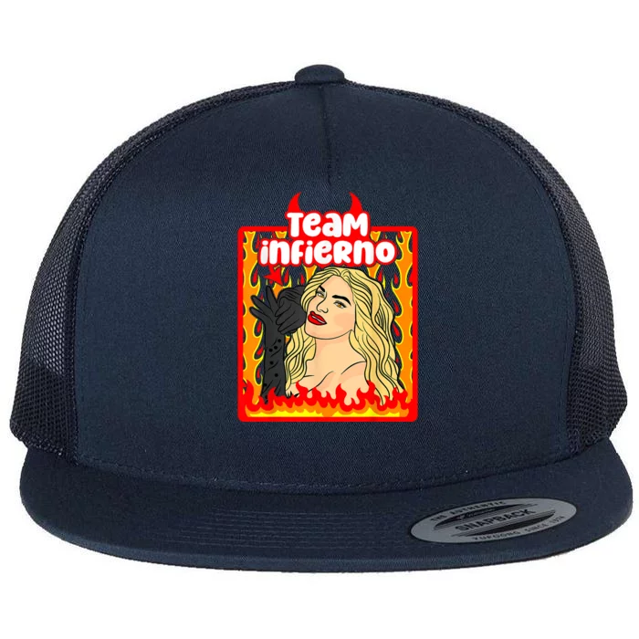 Team Infierno Wendy Guevara Funny Latina Flat Bill Trucker Hat