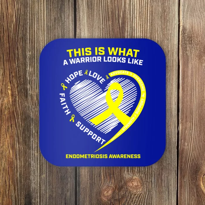 This Is What A Warrior Looks Like Endometriosis Awareness Gift Coaster