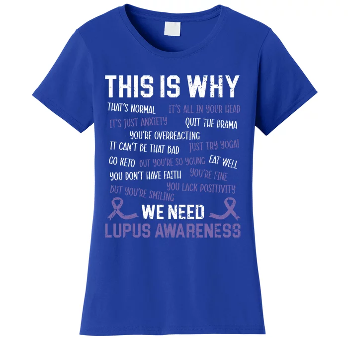 This Is Why We Need Lupus Awareness Autoimmune Disease Great Gift Women's T-Shirt