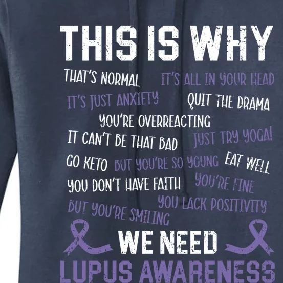 This Is Why We Need Lupus Awareness Autoimmune Disease Great Gift Women's Pullover Hoodie