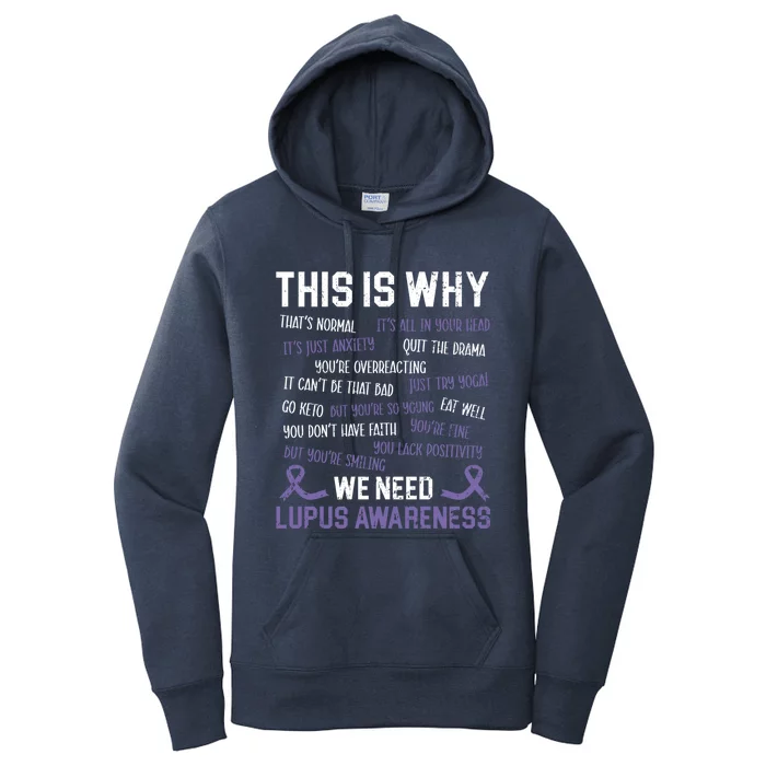 This Is Why We Need Lupus Awareness Autoimmune Disease Great Gift Women's Pullover Hoodie