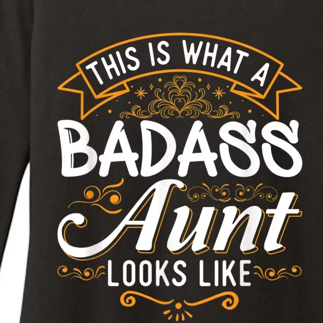 This Is What A Badass Aunt Looks Like Soon To Be Auntie Womens CVC Long Sleeve Shirt