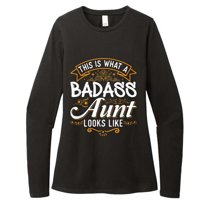 This Is What A Badass Aunt Looks Like Soon To Be Auntie Womens CVC Long Sleeve Shirt