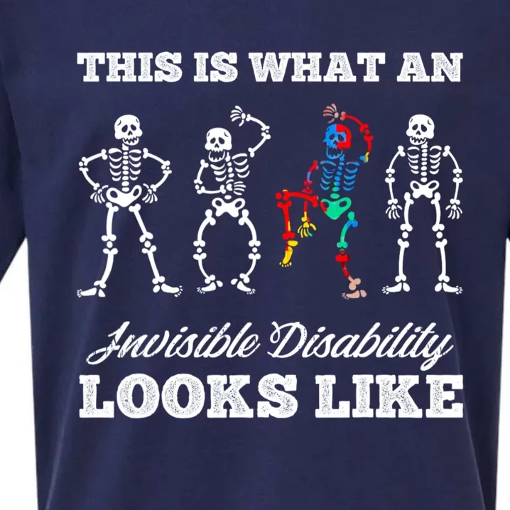 This Is What An Invisible Disability Looks Like Awareness Sueded Cloud Jersey T-Shirt