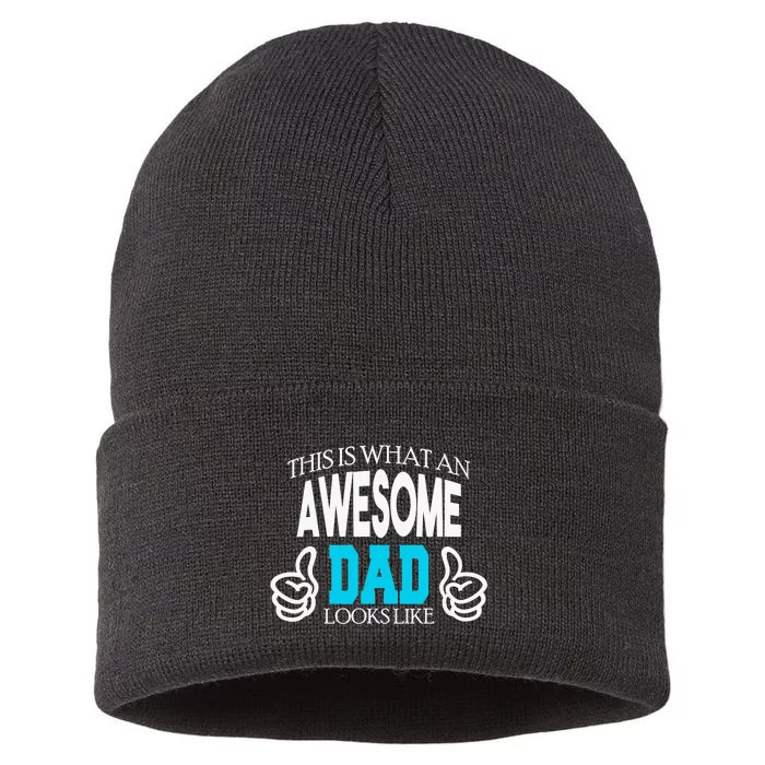 This Is What An Awesome Dad Looks Like Sustainable Knit Beanie