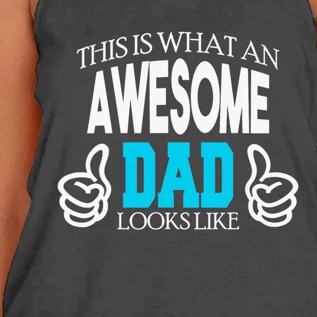 This Is What An Awesome Dad Looks Like Women's Knotted Racerback Tank