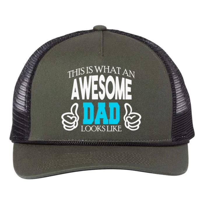 This Is What An Awesome Dad Looks Like Retro Rope Trucker Hat Cap