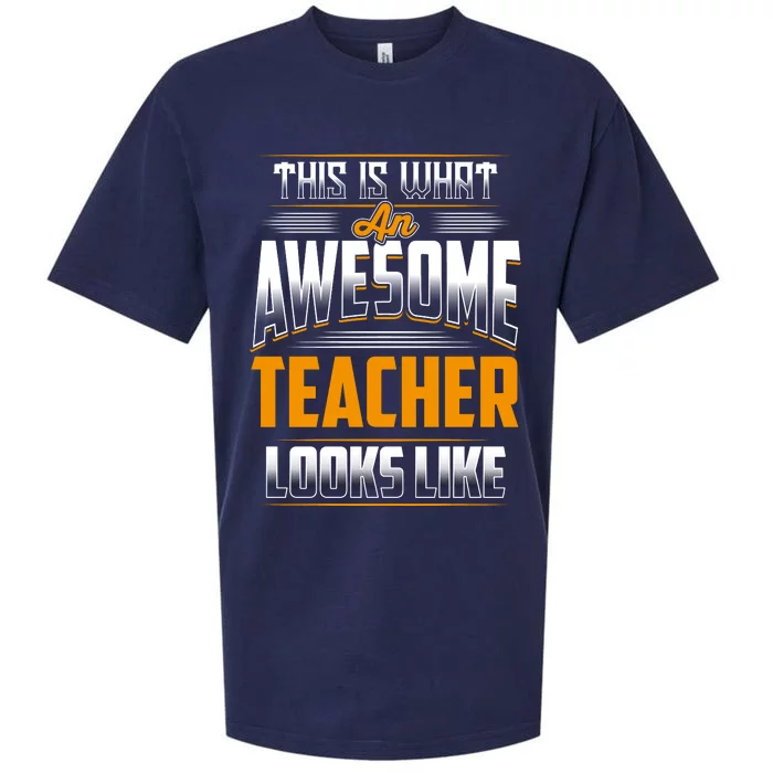 This Is What An Awesome Teacher Looks Like Sueded Cloud Jersey T-Shirt