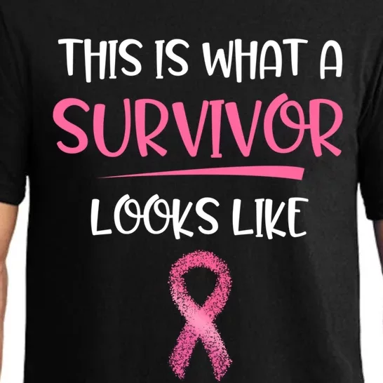 This Is What A Survivor Looks Like Pink Breast Cancer Month Gift Pajama Set