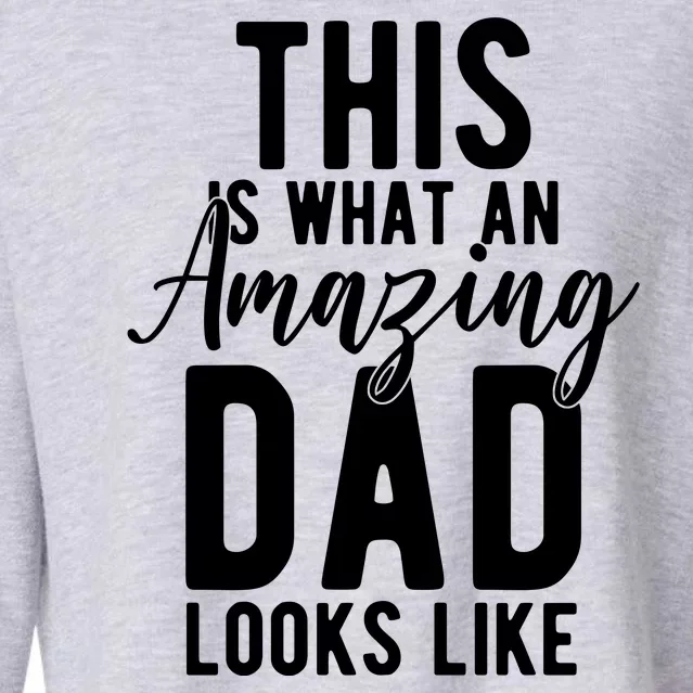 This Is What An Amazing Dad Looks Like Gift Cropped Pullover Crew