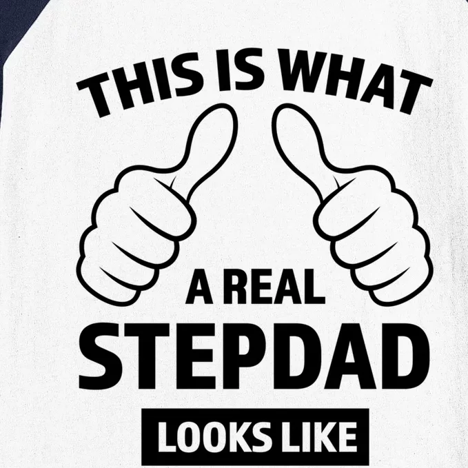 This Is What A Real Bonusgiftdad Bonus Father Stepdad Cool Gift Baseball Sleeve Shirt