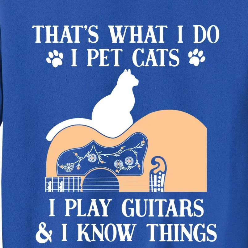 That Is What I Do Funny Gifti Pet Cats I Play Guitars And Know Things Cool Gift Sweatshirt