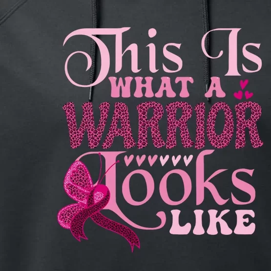 This Is What A Warrior Looks Like Breast Cancer Warrior Performance Fleece Hoodie