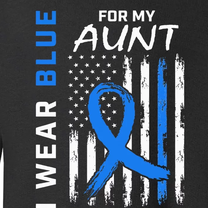 T2D I Wear Blue For My Aunt Diabetes Awareness American Flag Toddler Sweatshirt