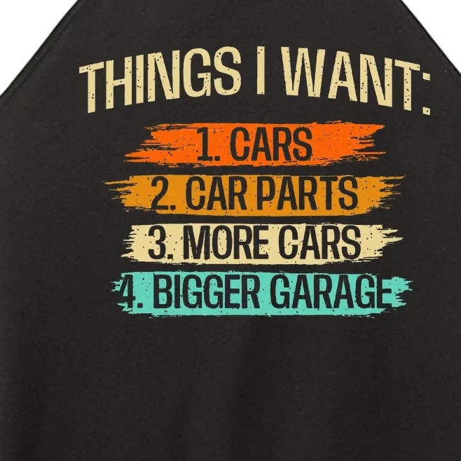 Things I Want Car Parts Enthusiast Auto Mechanic Engine Women’s Perfect Tri Rocker Tank