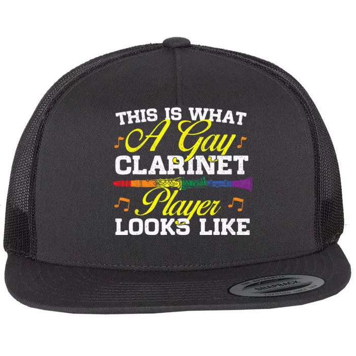 This Is What A Gay Clarinet Player Looks Like Clarinetist Flat Bill Trucker Hat