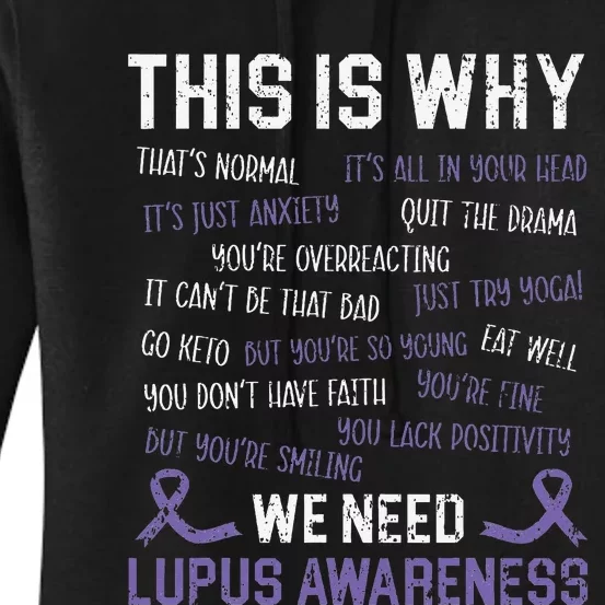 This Is Why We Need Lupus Awareness Autoimmune Disease Women's Pullover Hoodie