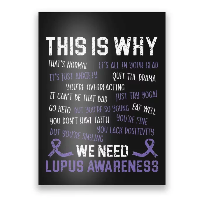 This Is Why We Need Lupus Awareness Autoimmune Disease Poster